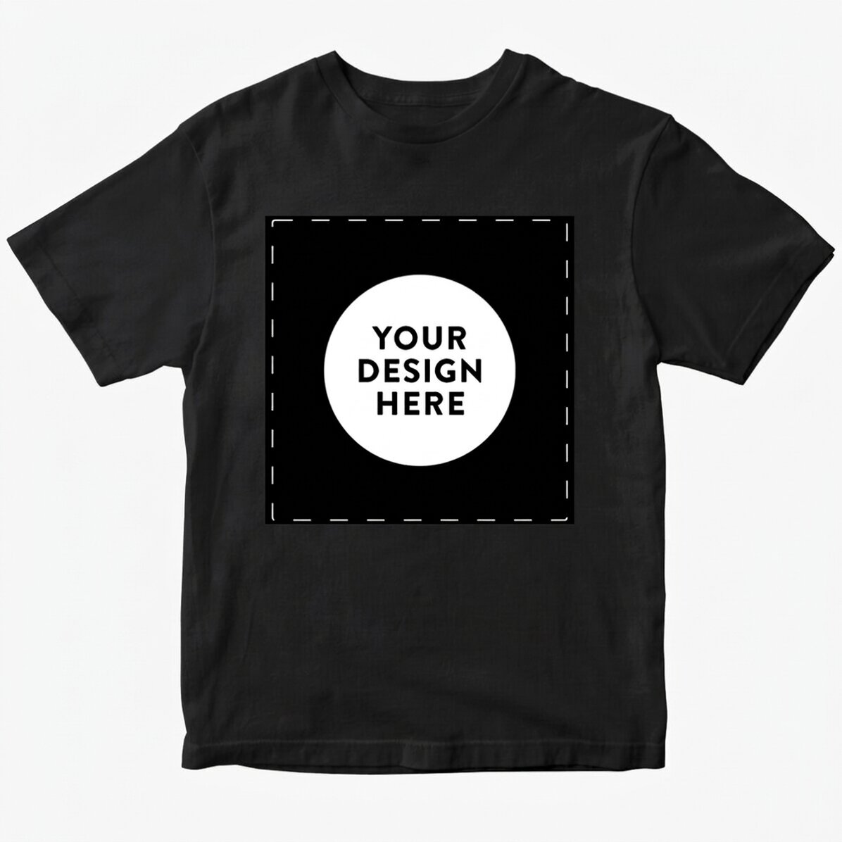 Katoenen T-shirt met jouw eigen vierkante afbeelding