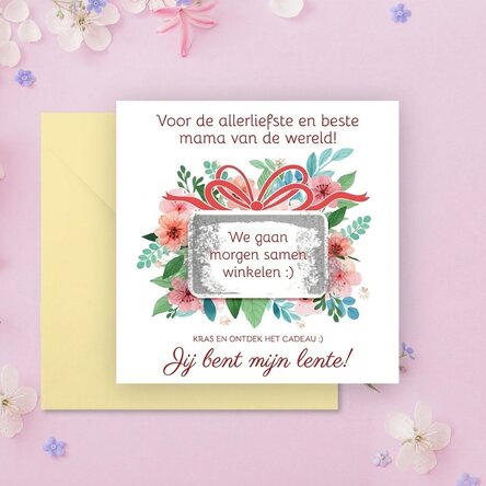 Gepersonaliseerde kraskaart met boodschap - Cadeau