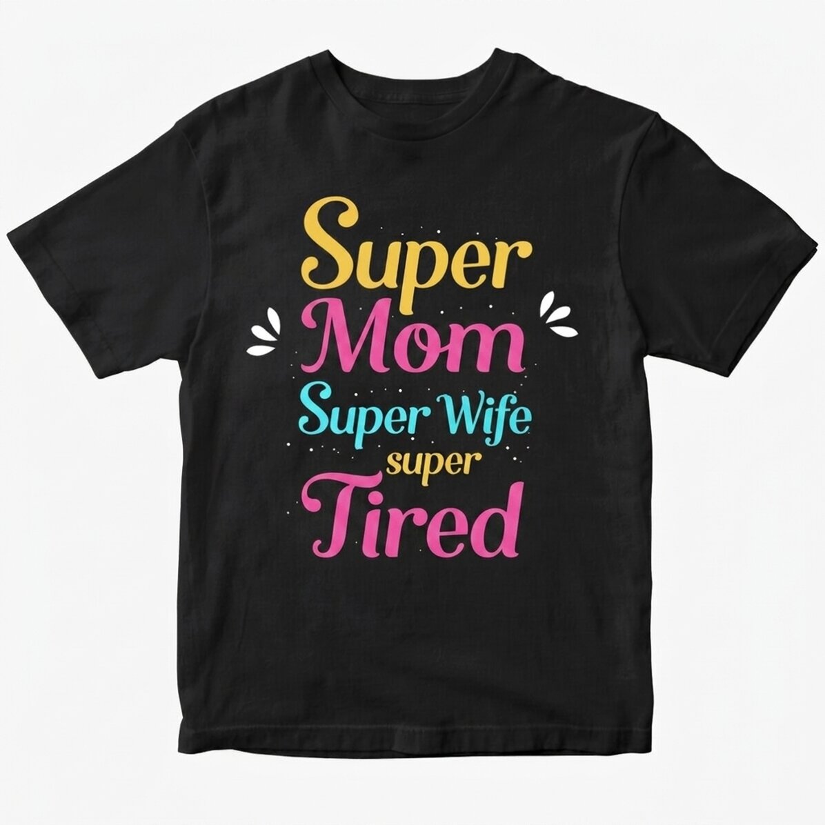 Katoenen T-shirt met gepersonaliseerde tekst - Super Mama