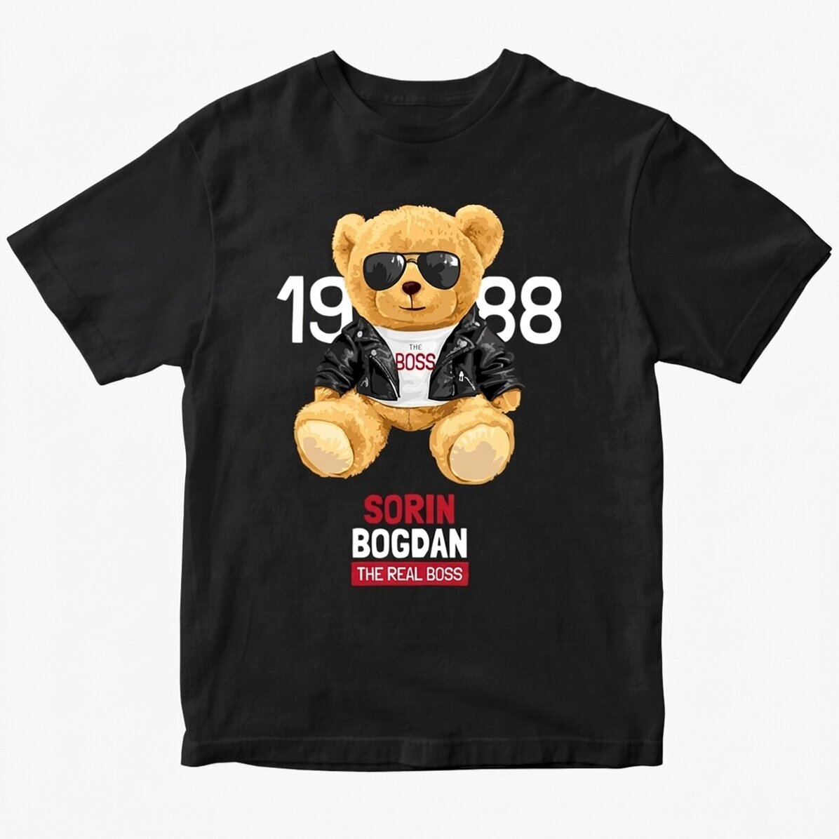 Katoenen T-shirt met gepersonaliseerde tekst - Like a boss