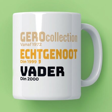 Gepersonaliseerde mok met tekst - Het verhaal van mijn vader