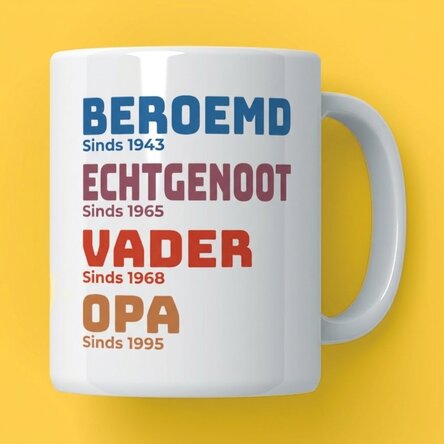 Gepersonaliseerde mok met tekst - Het verhaal van mijn grootvader