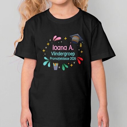 Katoenen T-shirt voor kinderen, gepersonaliseerd met tekst - Kleuren