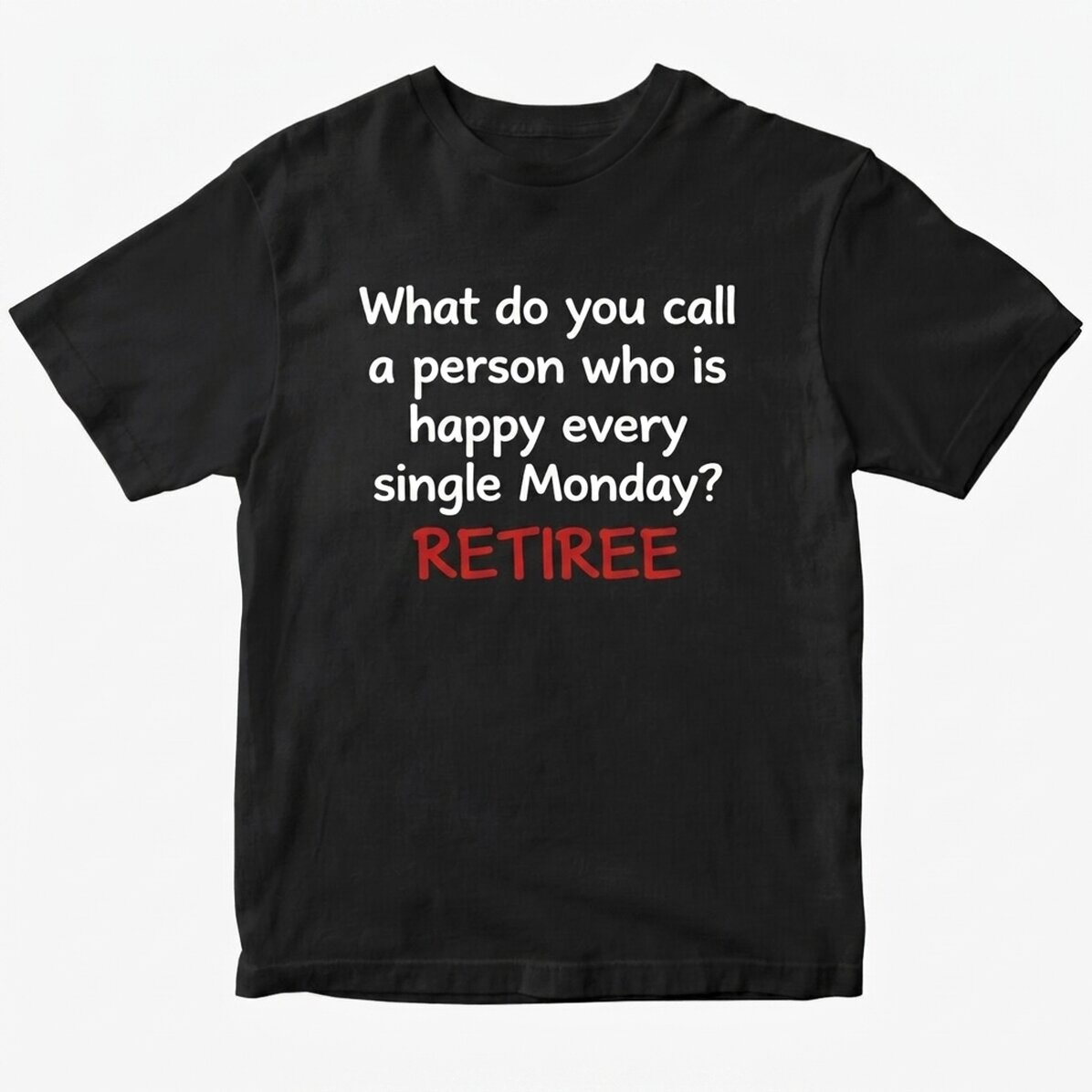Katoenen T-shirt met gepersonaliseerde tekst - Gepensioneerde