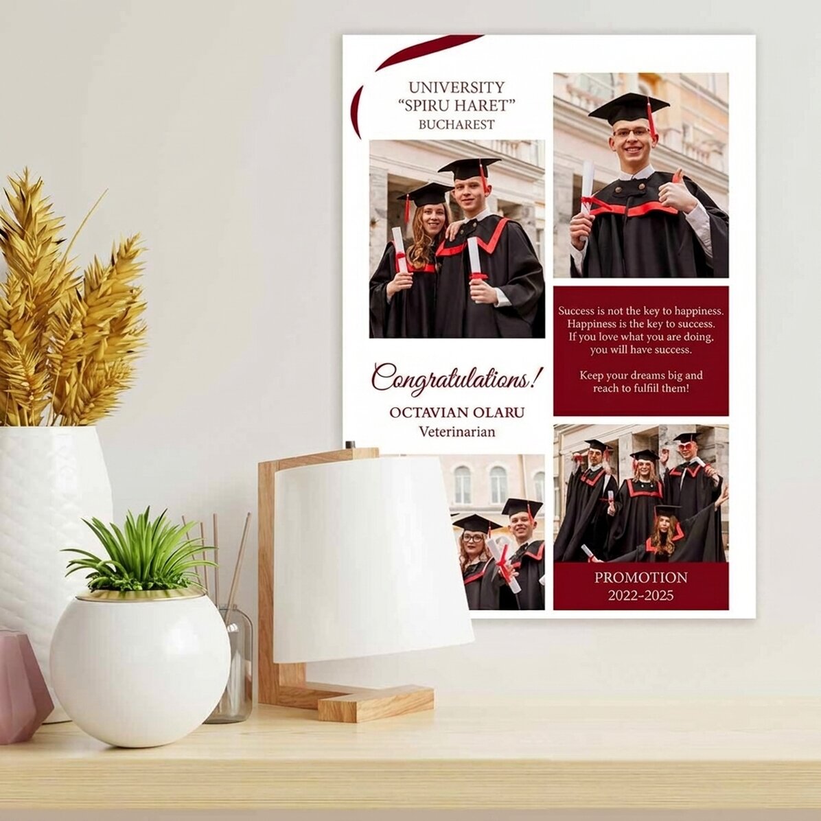 Gepersonaliseerde poster met 4 foto