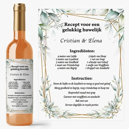 Wijn met een persoonlijk bericht – Het recept voor een gelukkig huwelijk