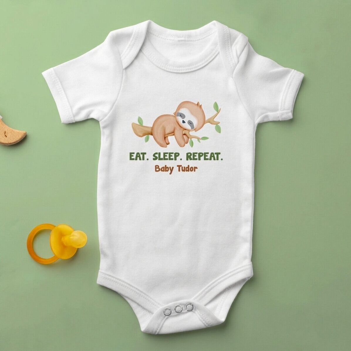 Gepersonaliseerd kinderpakje met tekst - Eat. Sleep. Repeat