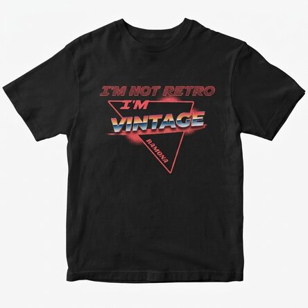Custom cotton T-shirt with text - I'm retro