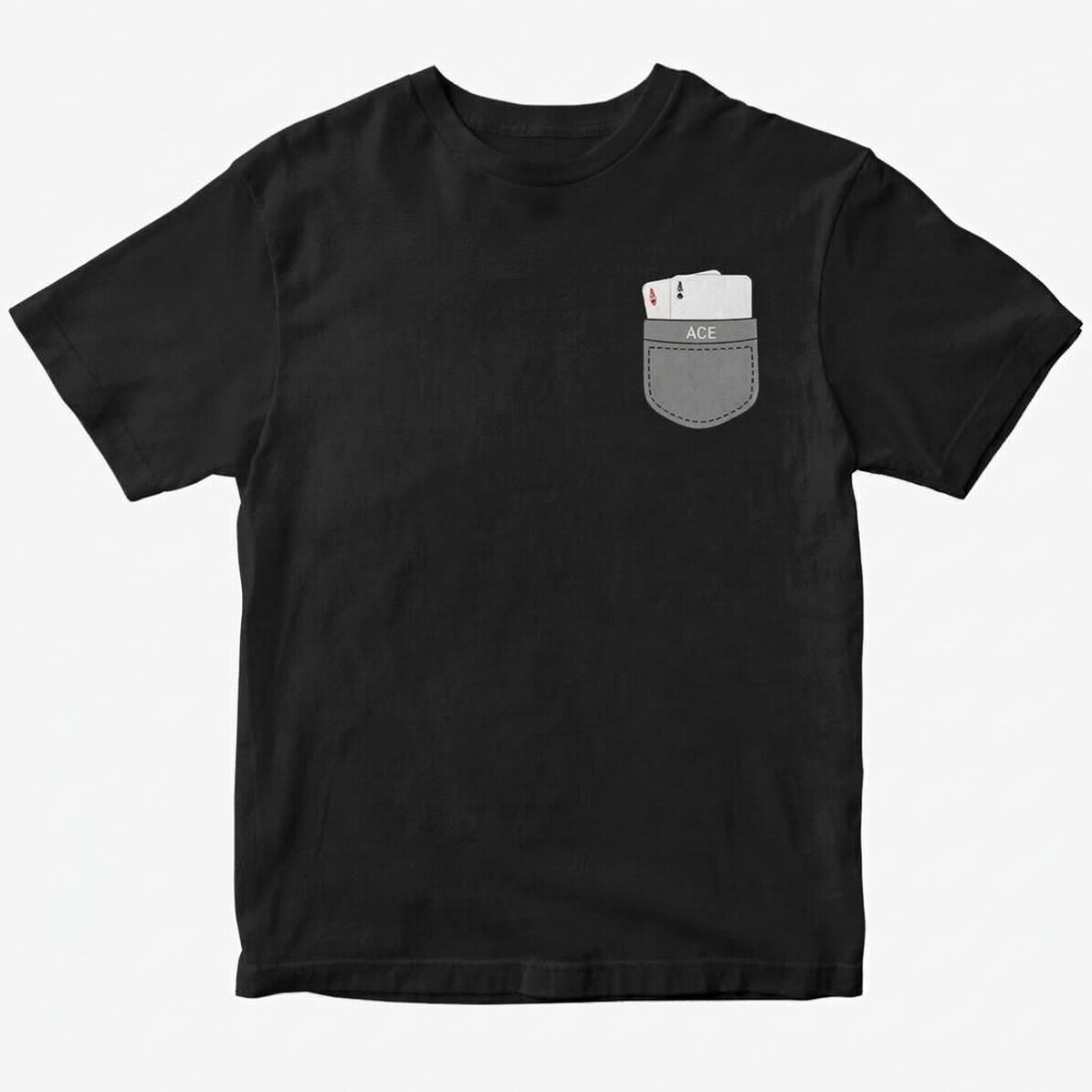 Katoenen T-shirt met gepersonaliseerde tekst - Azen in de mouw