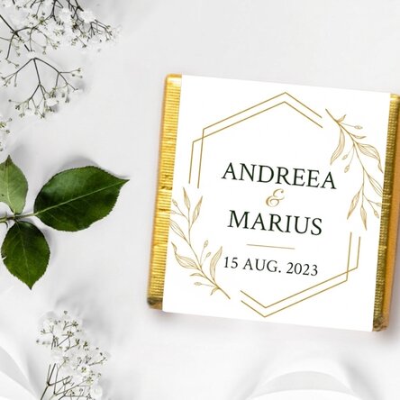 Gepersonaliseerde mini-chocolade met boodschap - Gold