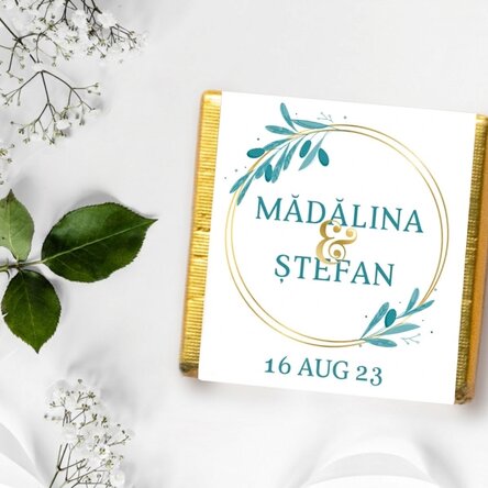 Gepersonaliseerde mini-chocolade met boodschap - Elegant