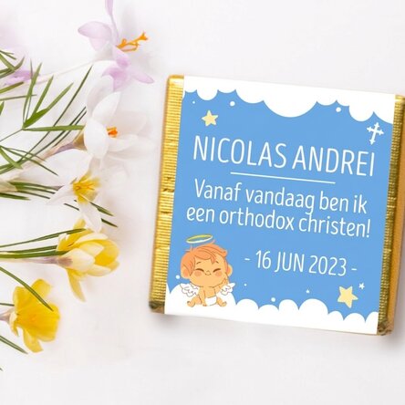 Gepersonaliseerde mini-chocolade met boodschap – vanaf vandaag ben ik christen
