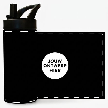 Thermosfles met handvat en rietje, gepersonaliseerd met jouw ontwerp