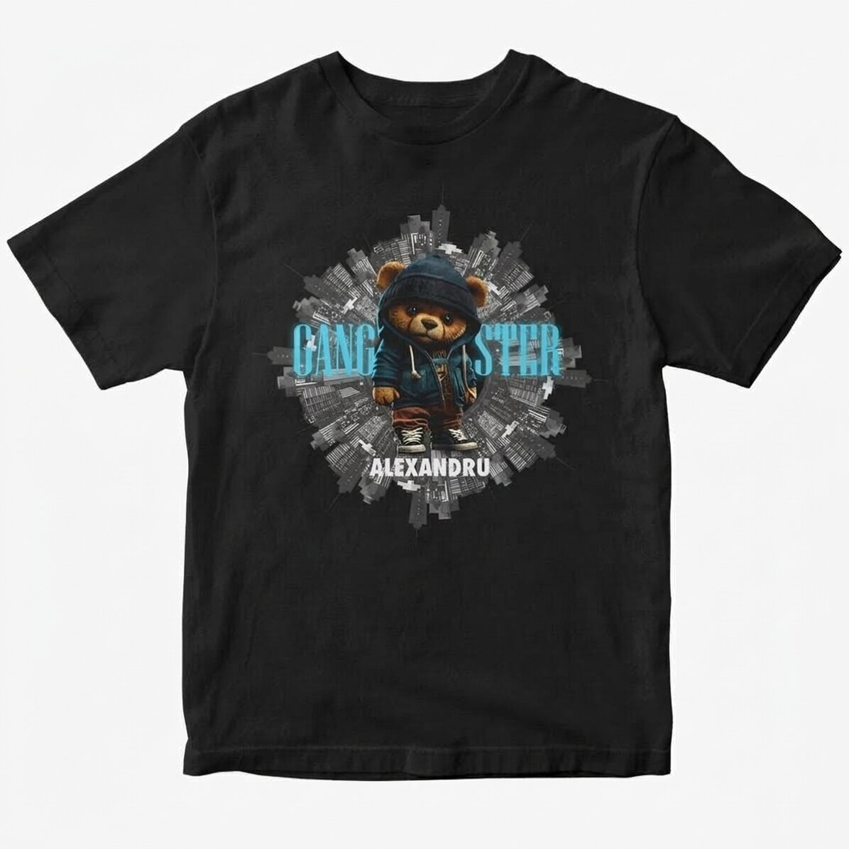 Katoenen T-shirt met gepersonaliseerde tekst - Gangster