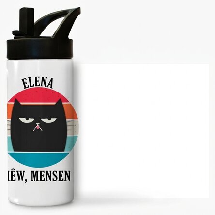 Thermosfles met handvat en rietje, gepersonaliseerd met naam - Ew, people