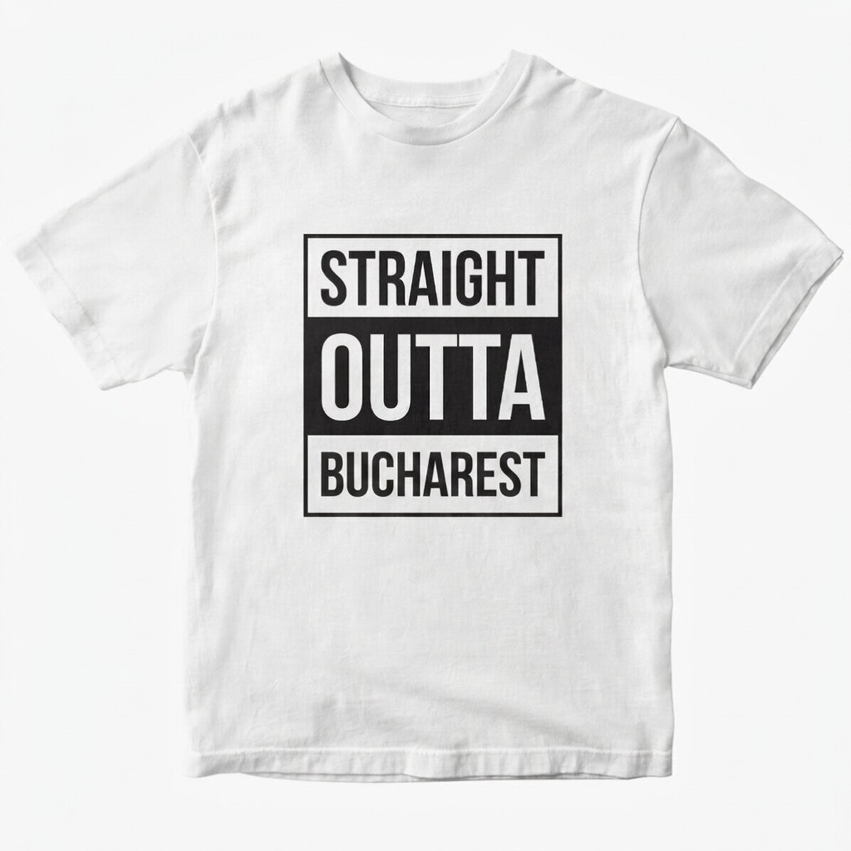 Katoenen T-shirt met gepersonaliseerde tekst - Straight outta