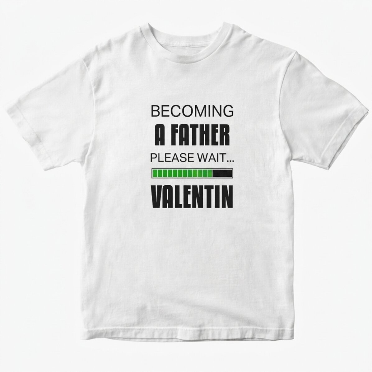 Katoenen T-shirt met gepersonaliseerde tekst - Becoming a father