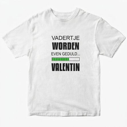 Katoenen T-shirt met gepersonaliseerde tekst - Becoming a father