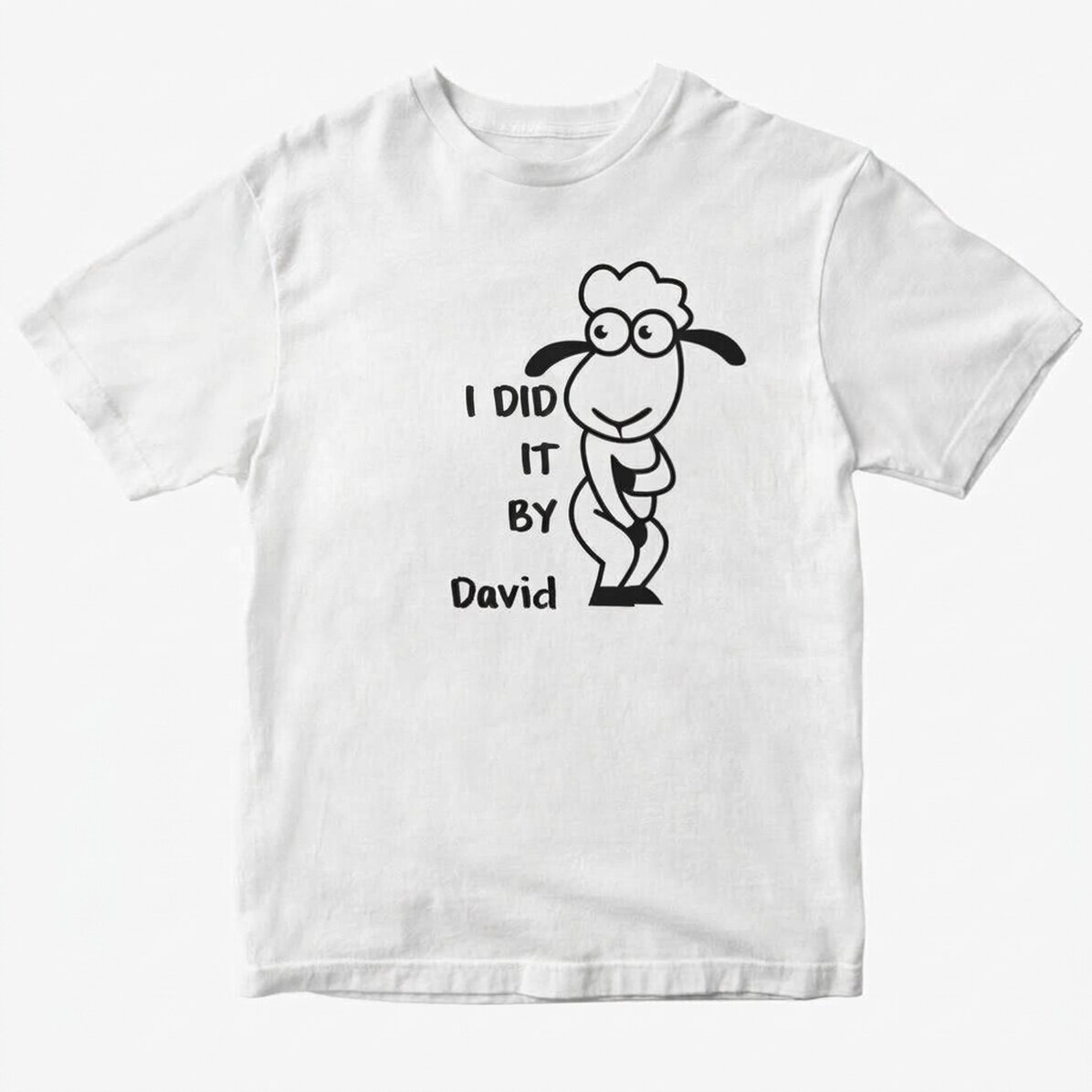 Katoenen T-shirt met gepersonaliseerde tekst - Ik heb het verprutst