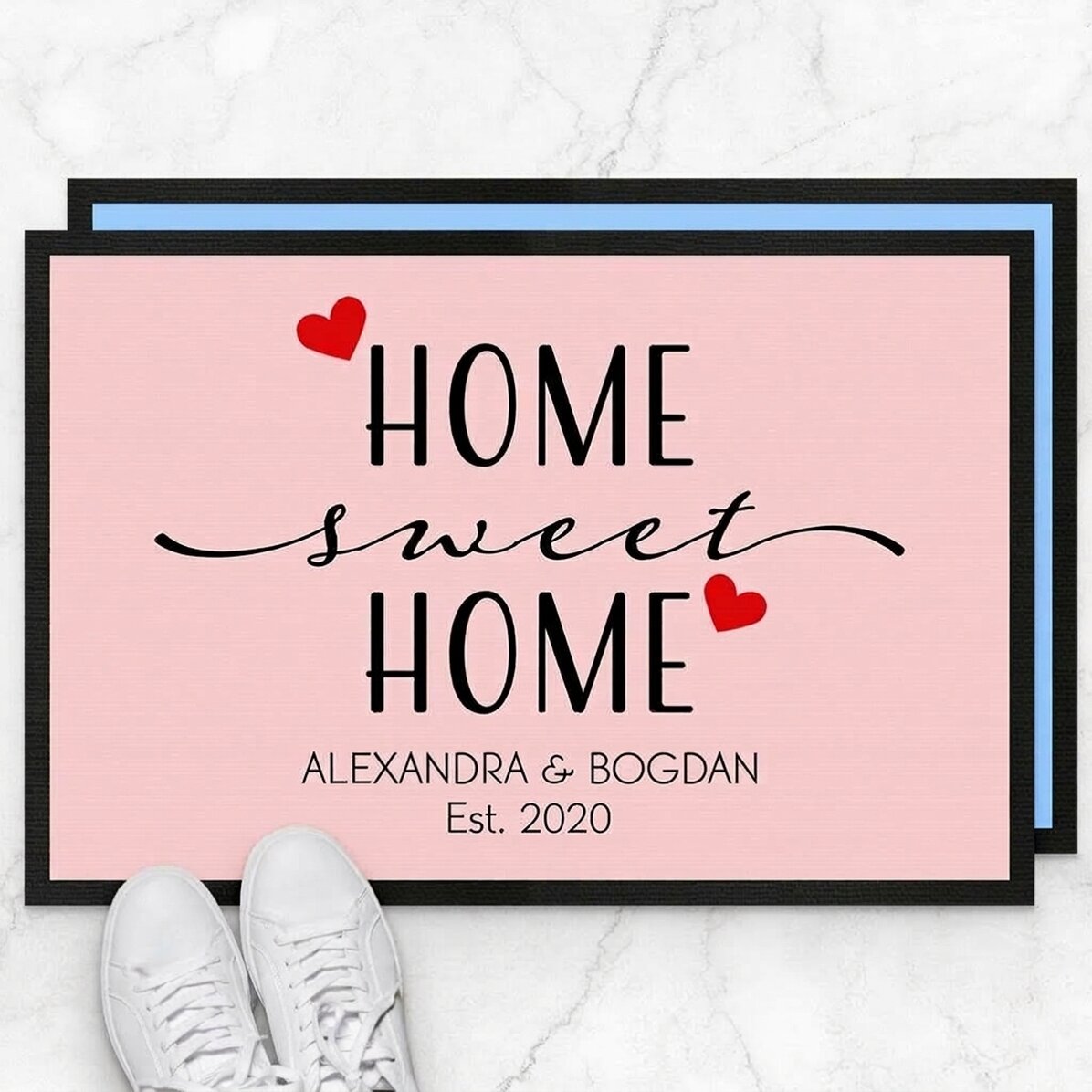 Op maat gemaakte deurmat met tekst - Home sweet home