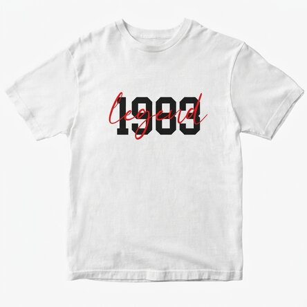 Custom cotton T-shirt with text - Legend