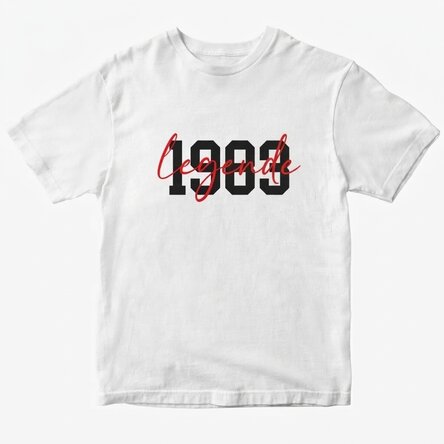 Katoenen T-shirt met gepersonaliseerde tekst - Legend