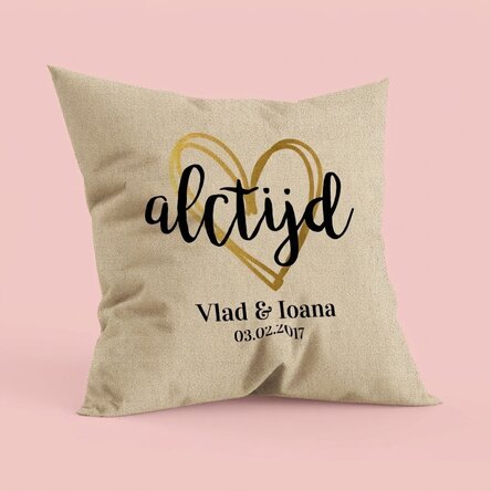Gepersonaliseerd kussen voor koppels - always - In