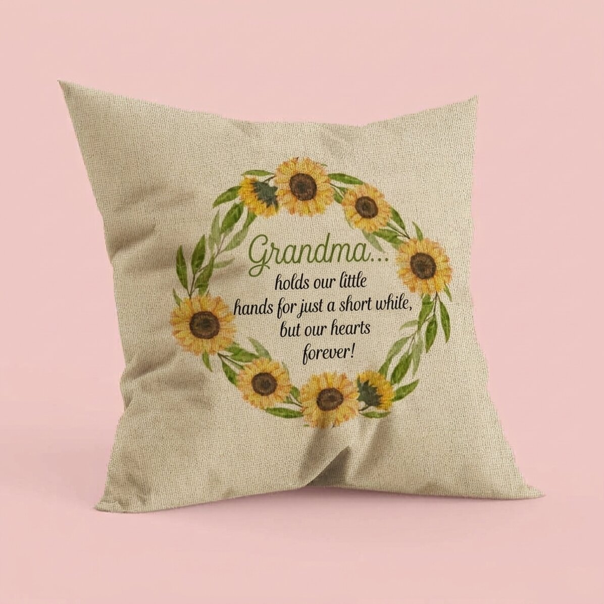 Gepersonaliseerd kussen met boodschap voor oma - In