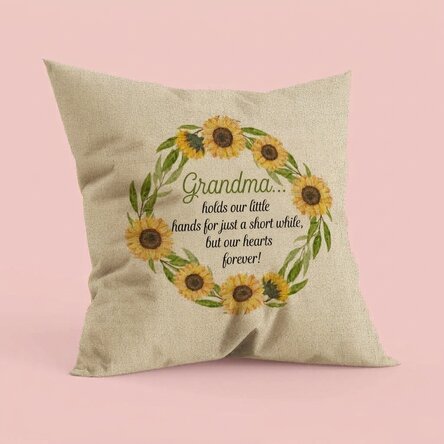 Personalised cushion with message for grandmother - In