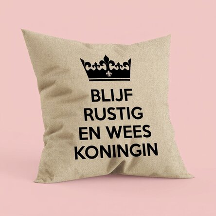 Gepersonaliseerd kussen met tekst - Keep Calm - In
