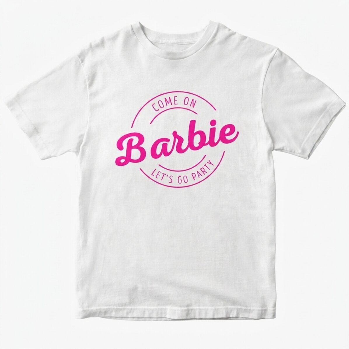 Katoenen T-shirt met gepersonaliseerde tekst - Barbie