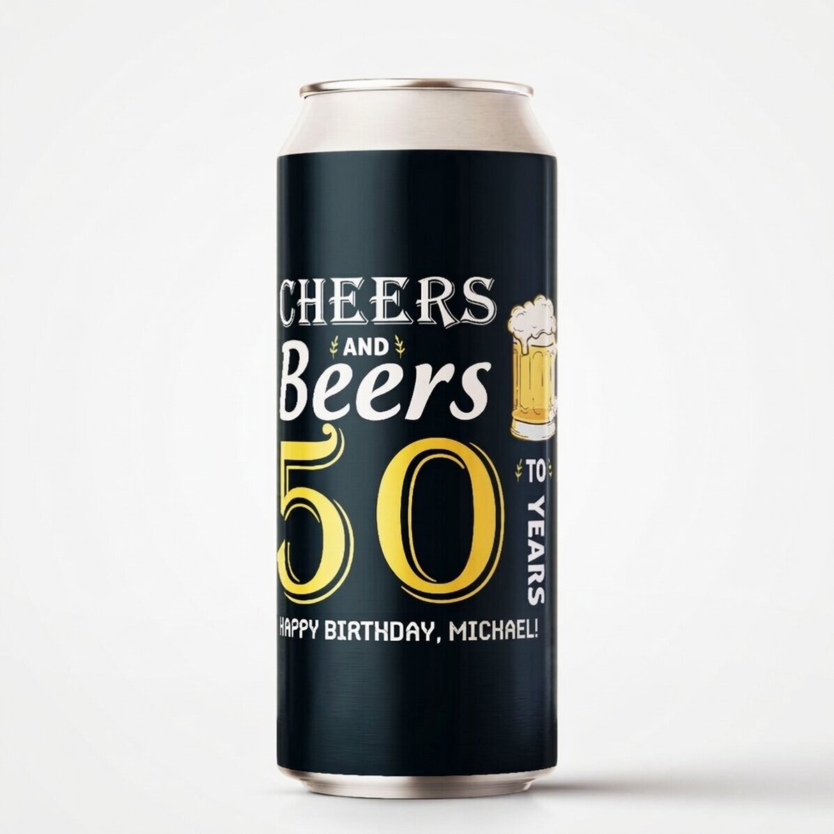 Bier in een blikje met gepersonaliseerde tekst - Cheers