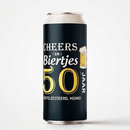 Bier in een blikje met gepersonaliseerde tekst - Cheers