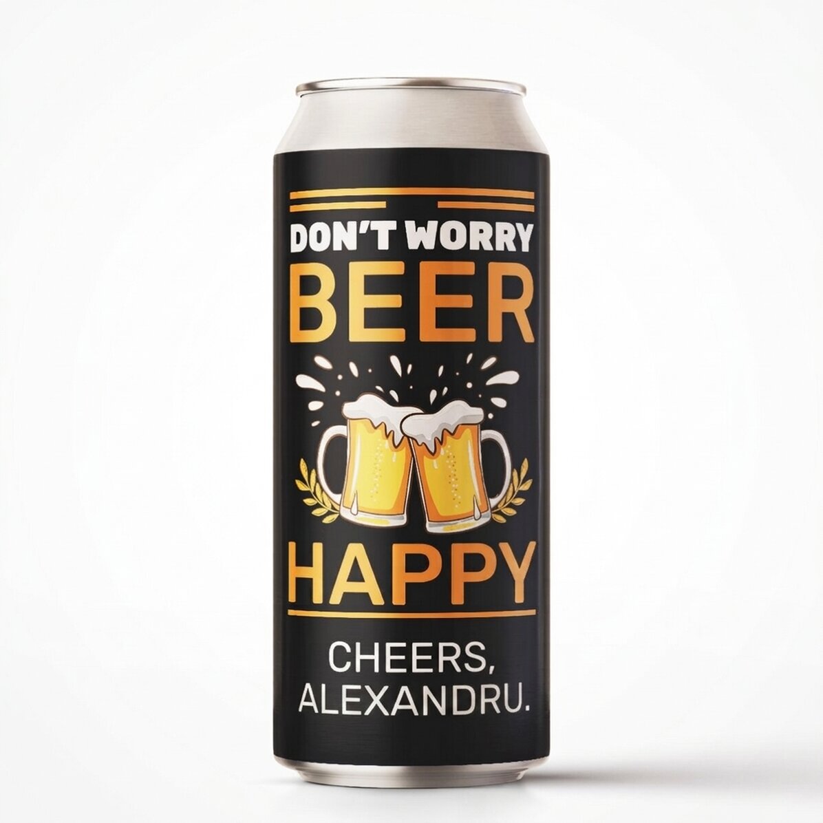Personalised beer can with text - Cheers to you