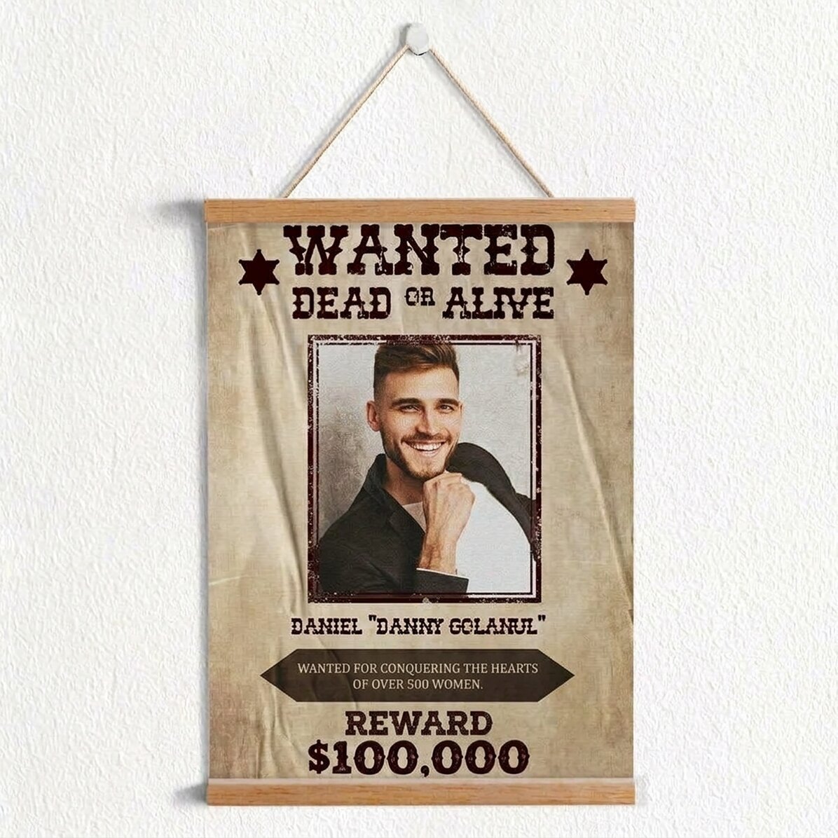 Gepersonaliseerde poster met tekst en foto - Wanted