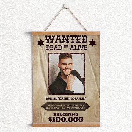 Gepersonaliseerde poster met tekst en foto - Wanted