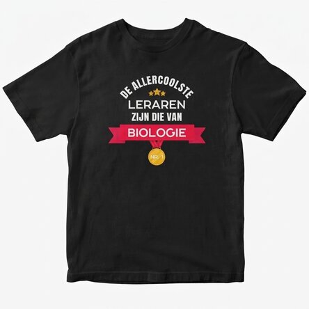 Katoenen T-shirt met gepersonaliseerde tekst - Coole leraren