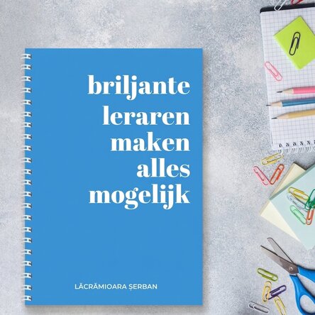 Gepersonaliseerde notitieboekjes met tekst - Briljante docenten