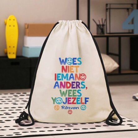 Rugzak met naam erop - Be yourself