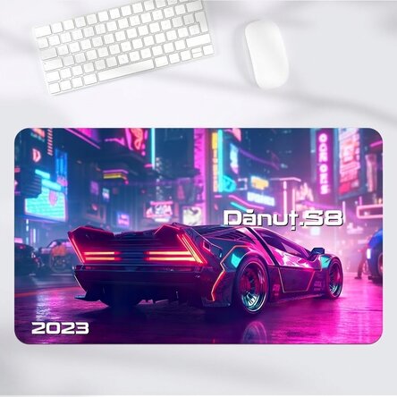 Gepersonaliseerde XXL-muismat met tekst - Cyberpunk