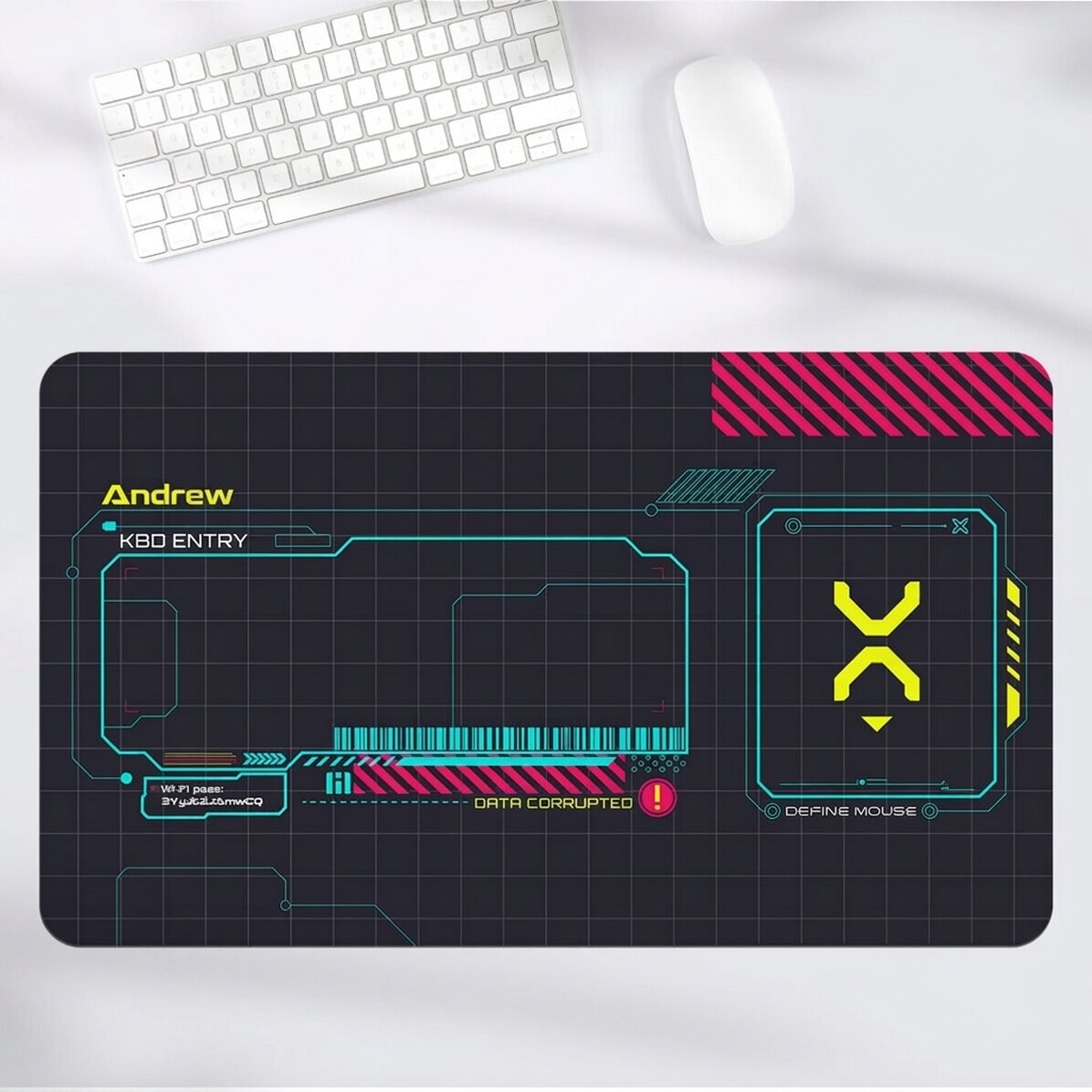 Gepersonaliseerde XXL-muismat met tekst - Gaming Sci-Fi