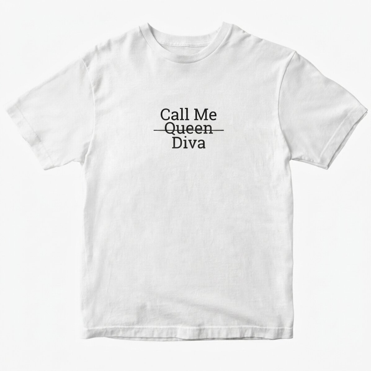 Katoenen T-shirt met gepersonaliseerde tekst - Call me