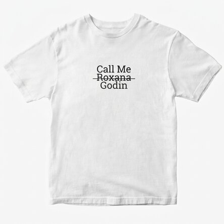 Katoenen T-shirt met gepersonaliseerde tekst - Call me