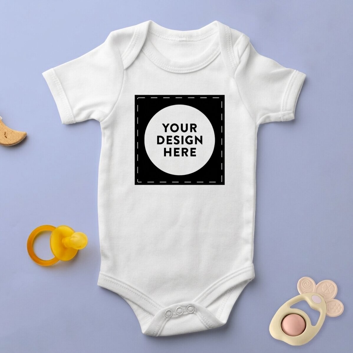 Gepersonaliseerd kinderbody met jouw vierkante afbeelding