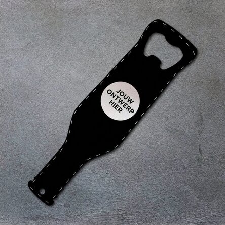 Bieropener in de vorm van een fles, gepersonaliseerd met jouw eigen ontwerp