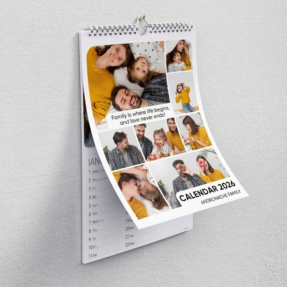 Gepersonaliseerde kalender met foto