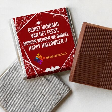 Gepersonaliseerde mini-chocolade met logo en boodschap - Halloween