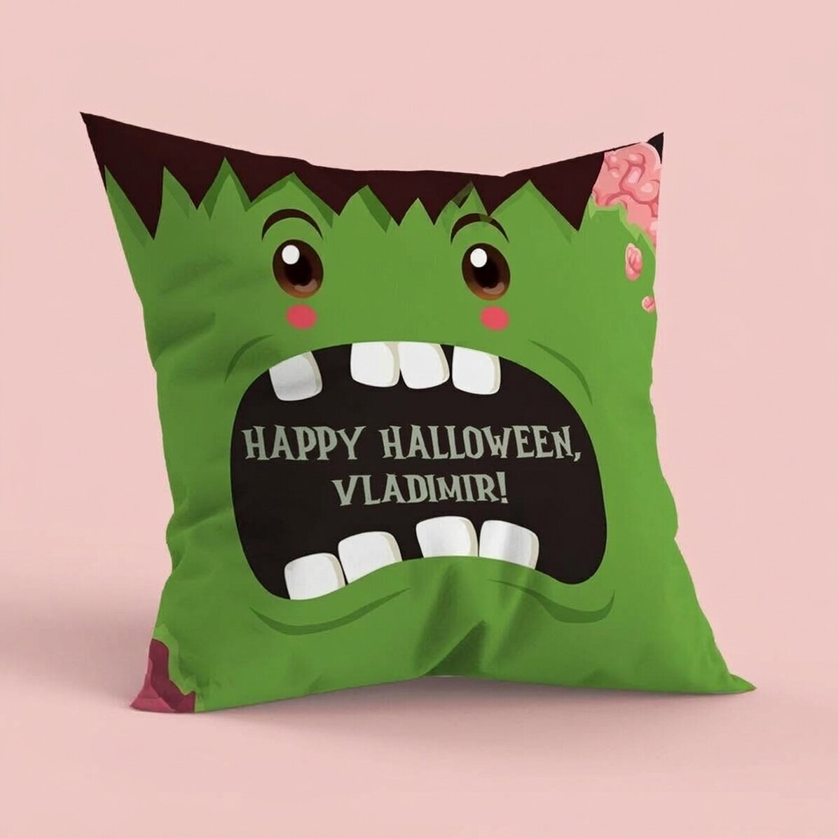 Gepersonaliseerd kussen met tekst, groot formaat - Halloween