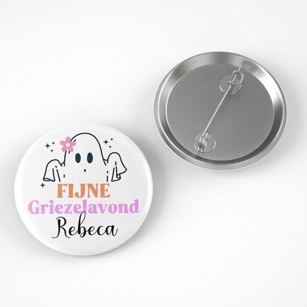 Gepersonaliseerde button met naam - Leuke Halloween