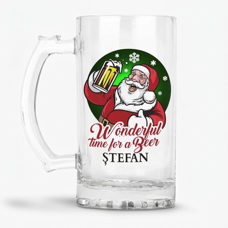 Gepersonaliseerde bierpul met tekst - Wonderful time for a beer